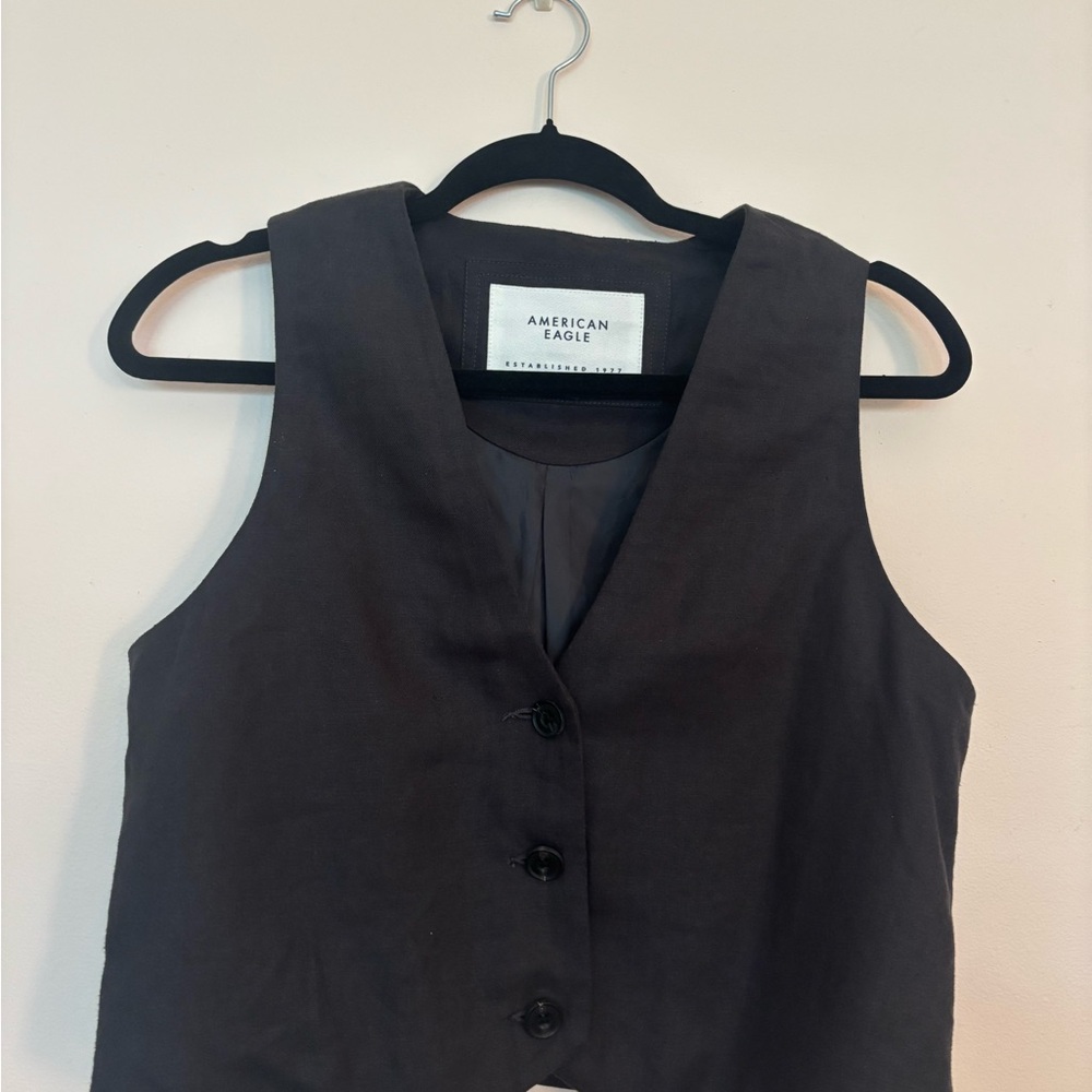 American Eagle Black Vest